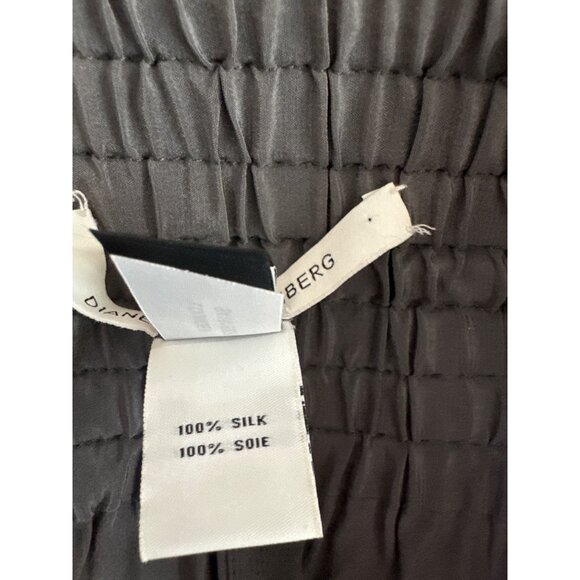Diane Von Furstenberg Gray Silk Womens Pants Size 6 cropped - Picture 5 of 6
